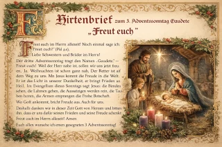 Hirtenbrief zum 3. Adventssonntag Gaudete